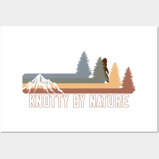 Knotty By Nature Bigfoot Sasquatch Mountain Woods Forest Posters and Art